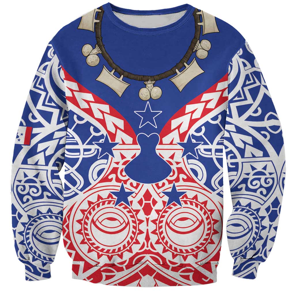 Austral Islands Sweatshirt Tuhaa Pae Penu Stars Necklace Red - Polynesian Pride