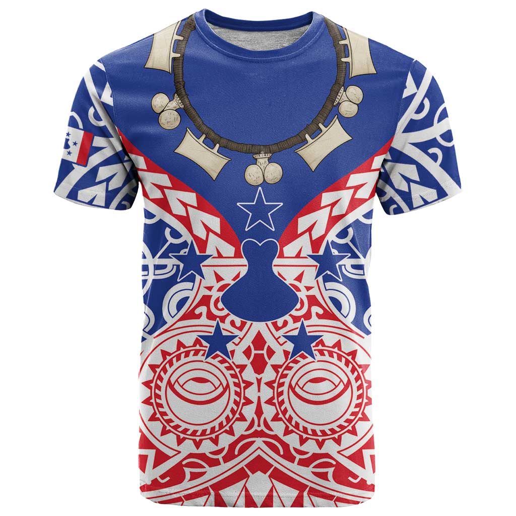 Austral Islands T Shirt Tuhaa Pae Penu Stars Necklace Red - Polynesian Pride