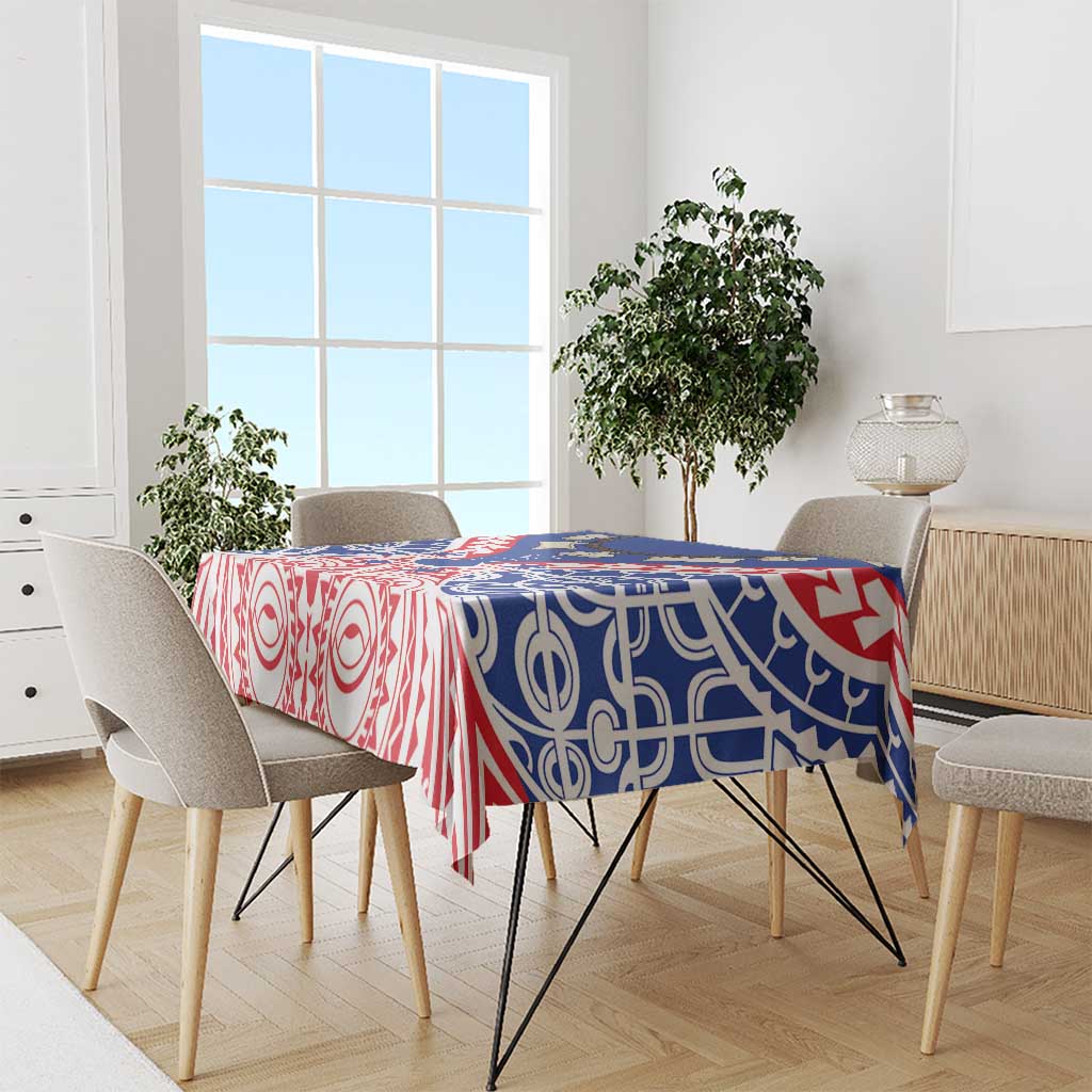 Austral Islands Tablecloth Tuhaa Pae Penu Stars Necklace Red LT14 - Polynesian Pride