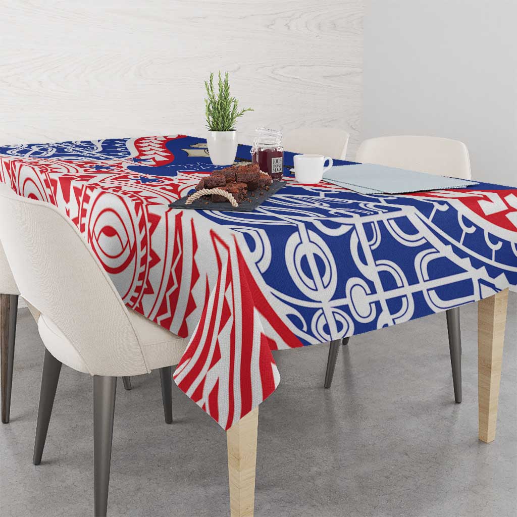 Austral Islands Tablecloth Tuhaa Pae Penu Stars Necklace Red LT14 - Polynesian Pride