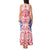 Austral Islands Tank Maxi Dress Tuhaa Pae Penu Stars Necklace Red - Polynesian Pride