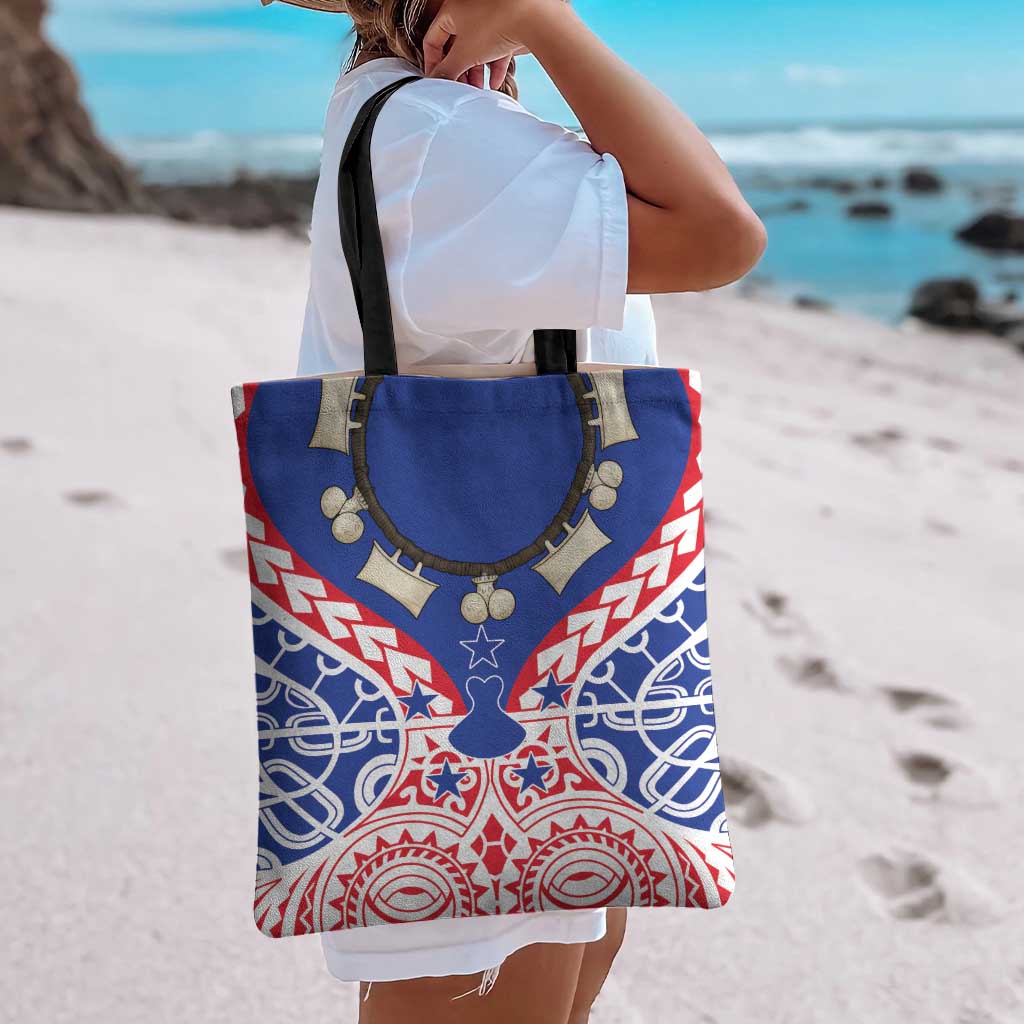 Austral Islands Tote Bag Tuhaa Pae Penu Stars Necklace Red - Polynesian Pride