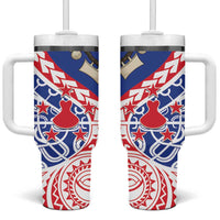 Austral Islands Tumbler With Handle Tuhaa Pae Penu Stars Necklace Red - Polynesian Pride