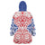 Austral Islands Wearable Blanket Hoodie Tuhaa Pae Penu Stars Necklace Red - Polynesian Pride