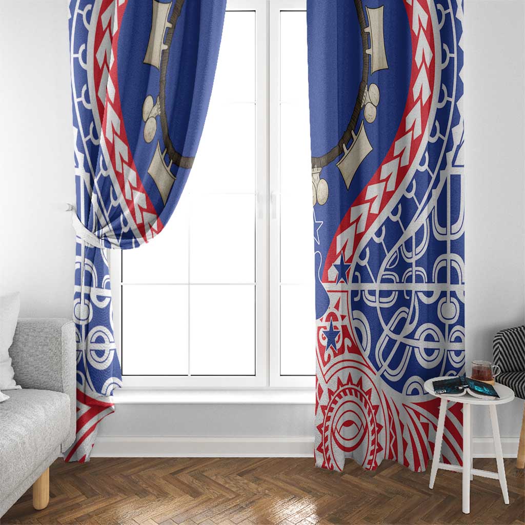 Austral Islands Window Curtain Tuhaa Pae Penu Stars Necklace Red LT14 - Polynesian Pride