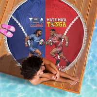 Toa Samoa Mate Ma'a Tonga Rugby Together Beach Blanket LT14 - Polynesian Pride