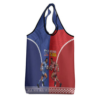 Toa Samoa Mate Ma'a Tonga Rugby Together Grocery Bag LT14 - Polynesian Pride