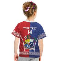Toa Samoa Mate Ma'a Tonga Rugby Together Custom Kid T Shirt LT14 - Polynesian Pride