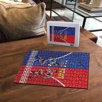 Toa Samoa Mate Ma'a Tonga Rugby Together Puzzle LT14 - Polynesian Pride
