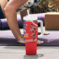 Toa Samoa Mate Ma'a Tonga Rugby Together Tumbler With Handle LT14 - Polynesian Pride