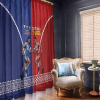 Toa Samoa Mate Ma'a Tonga Rugby Together Window Curtain LT14 - Polynesian Pride