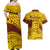 Personalised Samoa College Couples Matching Off Shoulder Maxi Dress and Hawaiian Shirt Samoan Pattern LT14 - Polynesian Pride