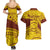 Personalised Samoa College Couples Matching Summer Maxi Dress and Hawaiian Shirt Samoan Pattern LT14 - Polynesian Pride