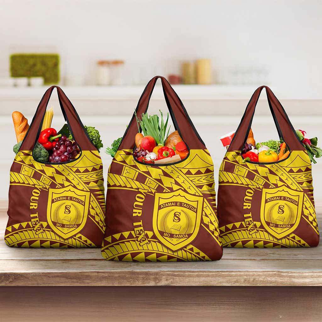 Personalised Samoa College Grocery Bag Samoan Pattern