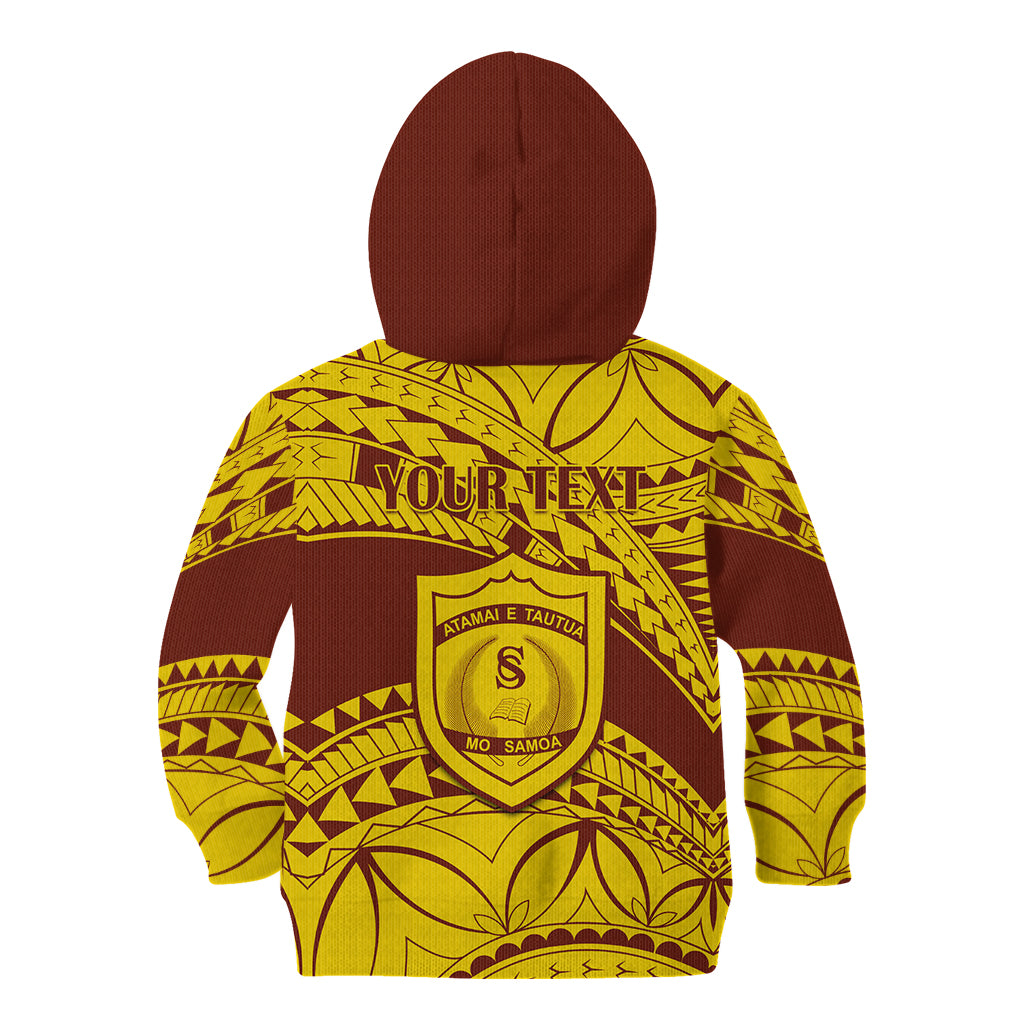 Personalised Samoa College Kid Hoodie Samoan Pattern LT14 - Polynesian Pride