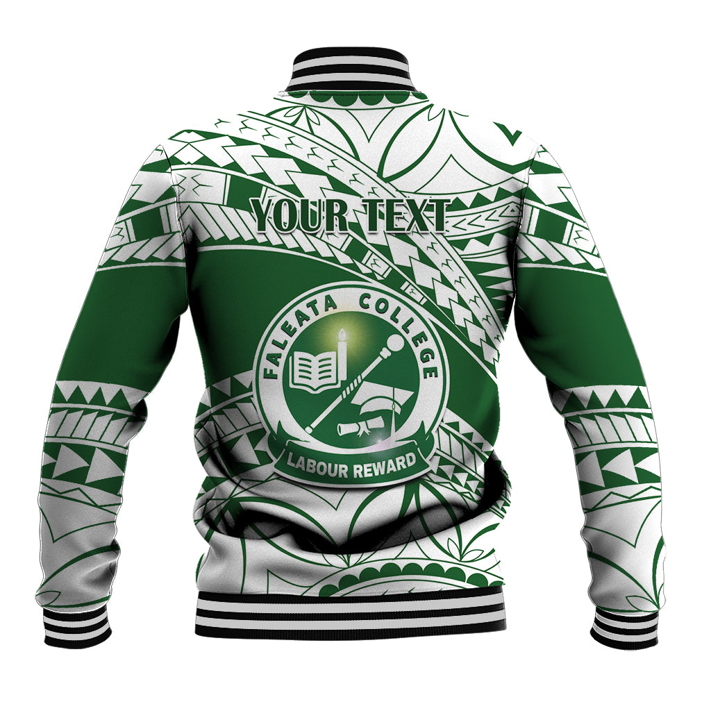 Personalised Samoa Faleata College Baseball Jacket Samoan Pattern LT14 - Polynesian Pride