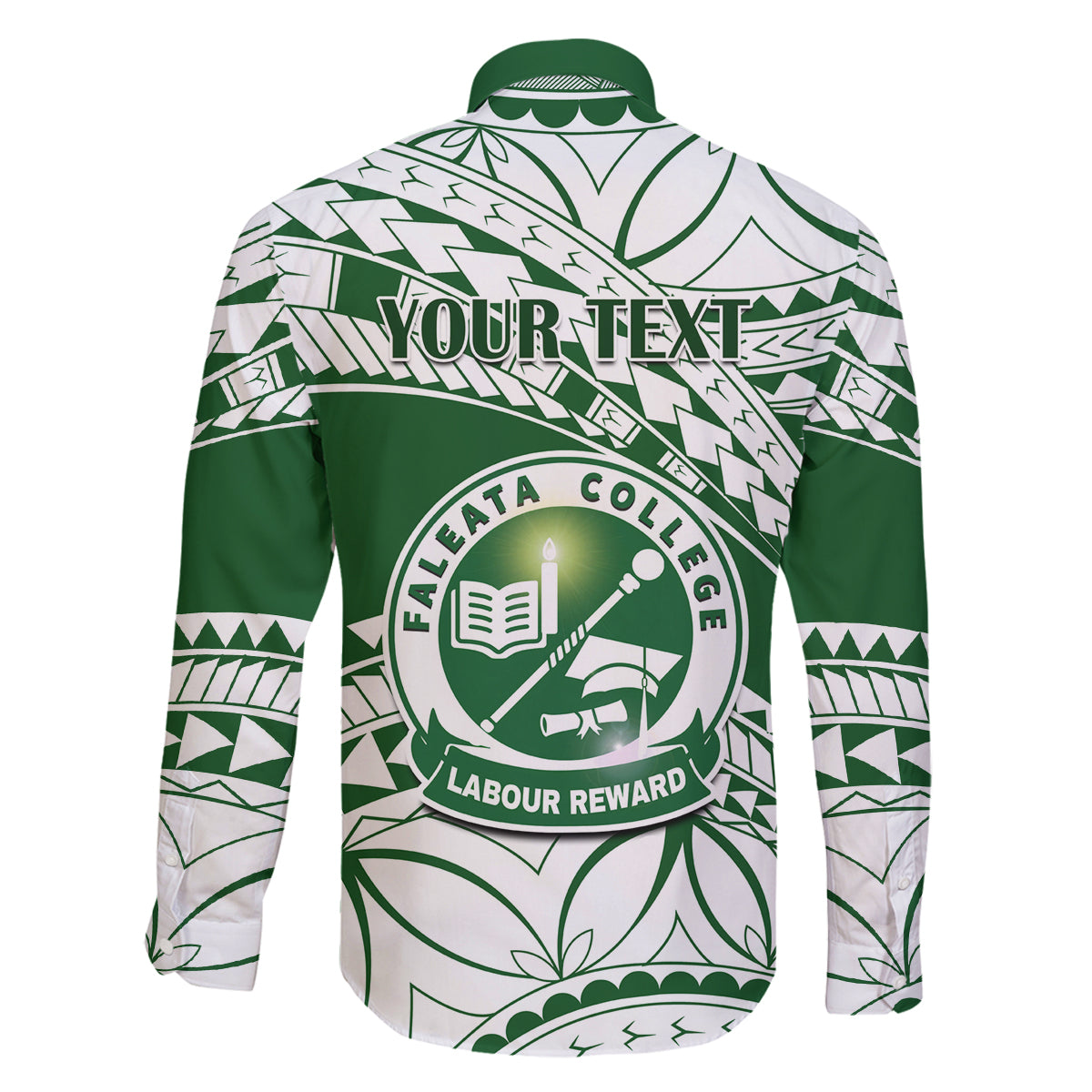 Personalised Samoa Faleata College Family Matching Off Shoulder Maxi Dress and Hawaiian Shirt Samoan Pattern LT14 - Polynesian Pride