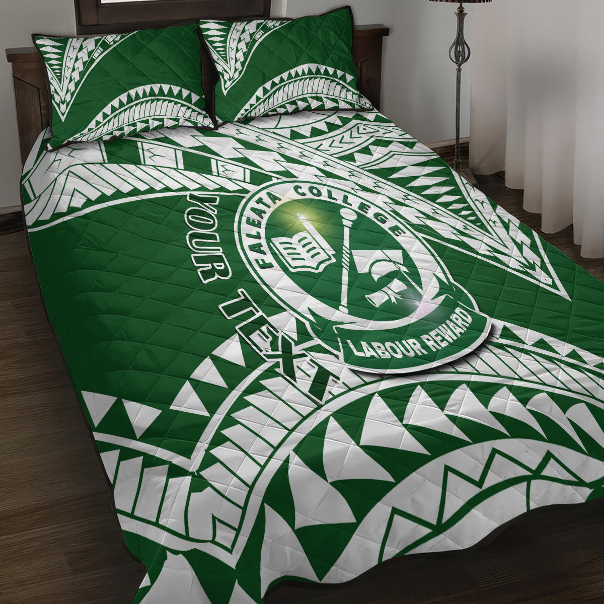 Personalised Samoa Faleata College Quilt Bed Set Samoan Pattern LT14 - Polynesian Pride