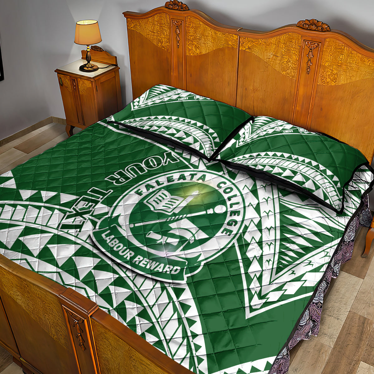 Personalised Samoa Faleata College Quilt Bed Set Samoan Pattern LT14 - Polynesian Pride