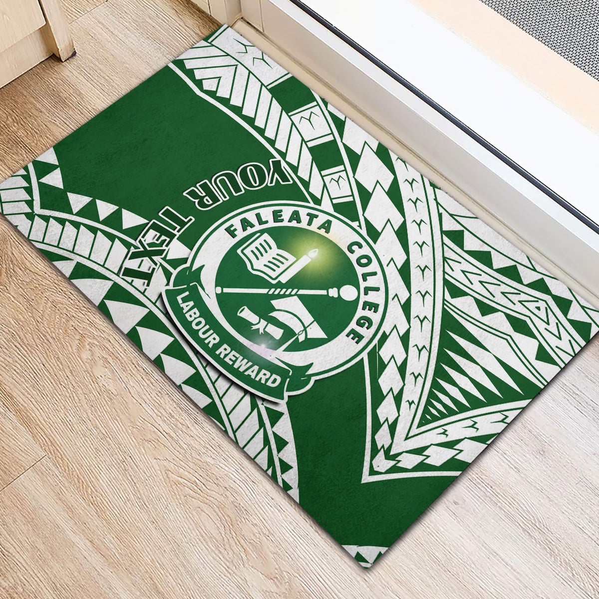 Personalised Samoa Faleata College Rubber Doormat Samoan Pattern LT14 - Polynesian Pride