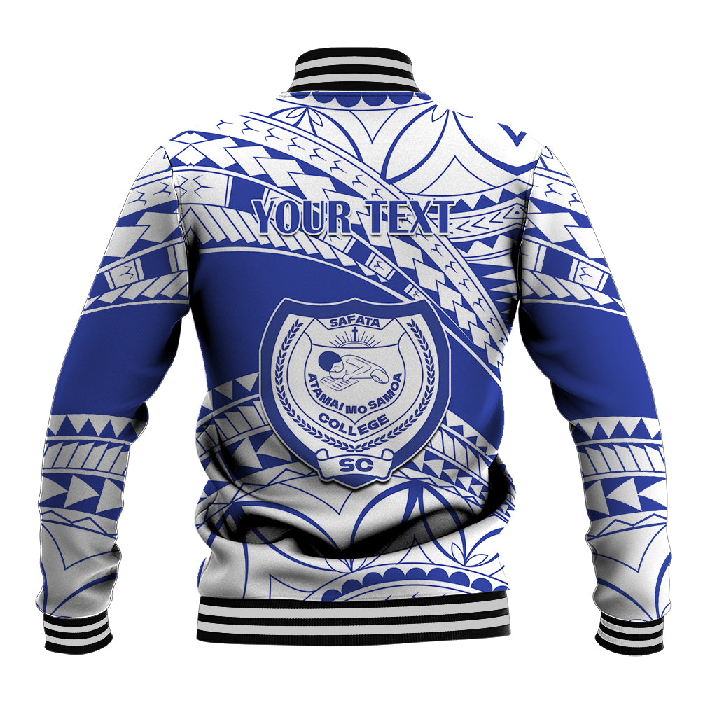Personalised Samoa Safata College Baseball Jacket Samoan Pattern LT14 - Polynesian Pride