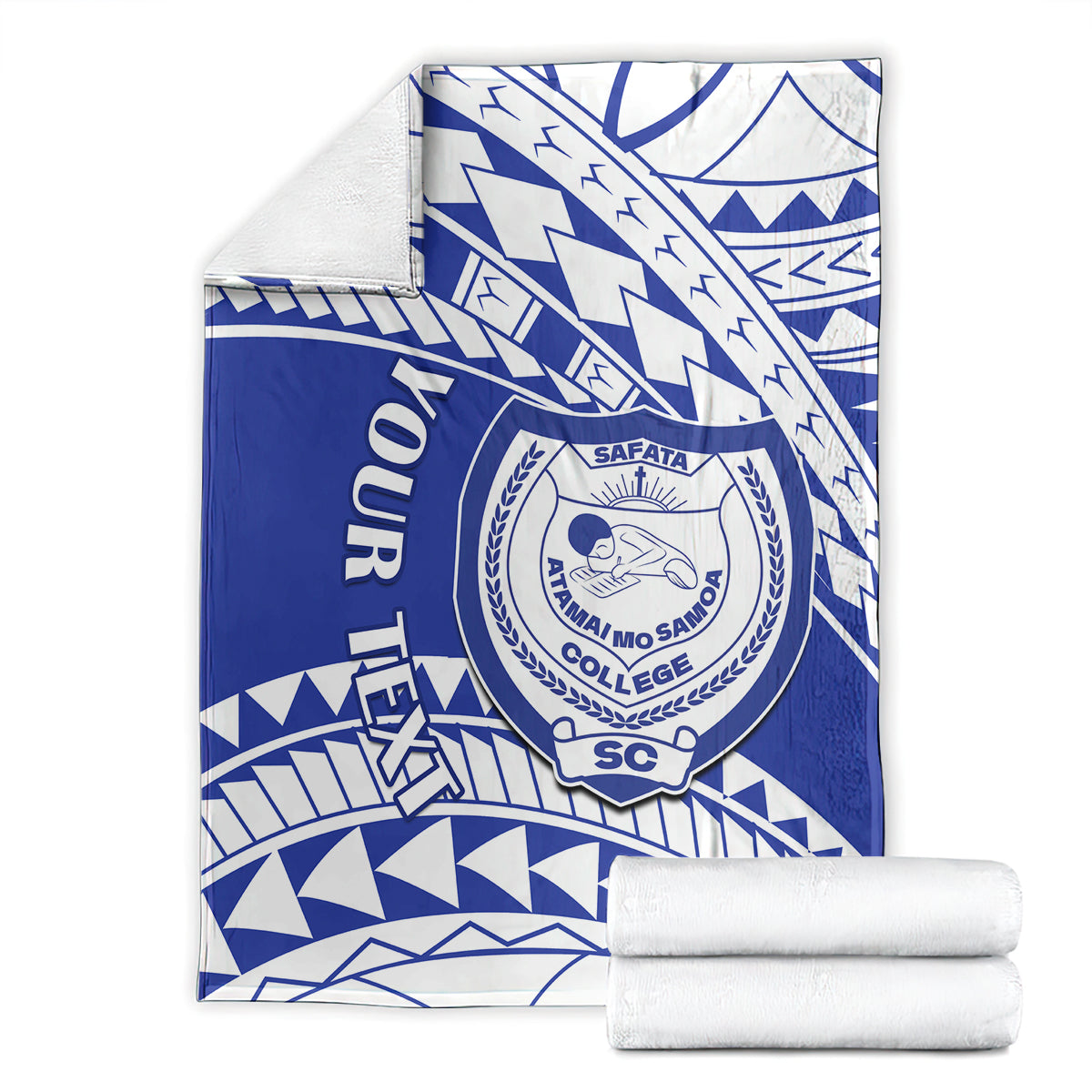 Personalised Samoa Safata College Blanket Samoan Pattern LT14 - Polynesian Pride