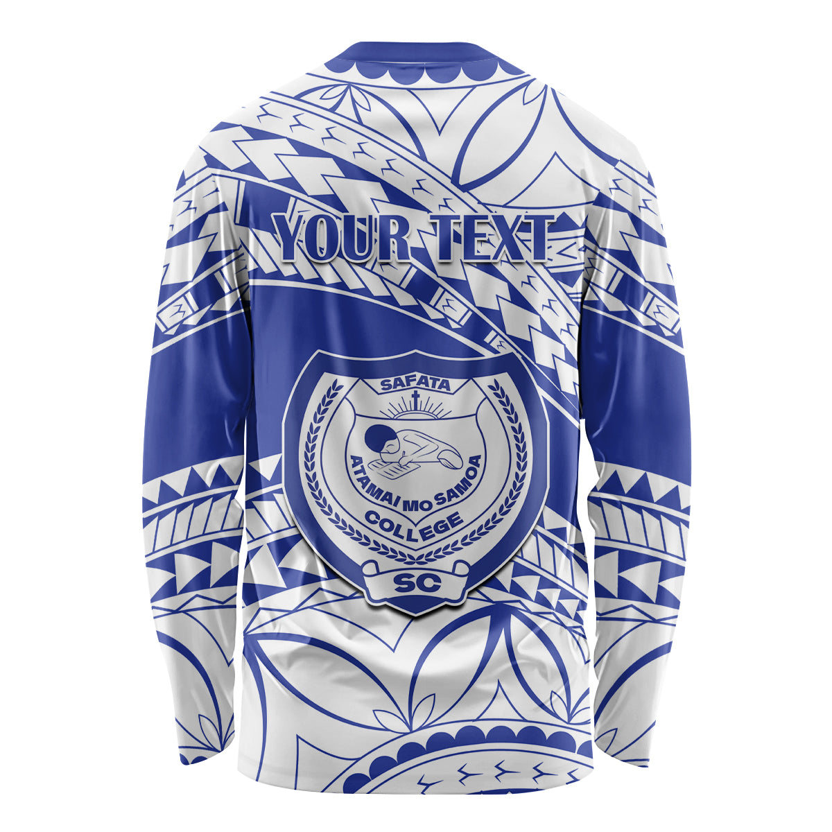 Personalised Samoa Safata College Long Sleeve Shirt Samoan Pattern LT14 - Polynesian Pride