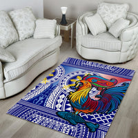 Philippines Area Rug Filipino Sarimanok With Polynesian Tattoo LT14 - Polynesian Pride