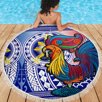 Philippines Beach Blanket Filipino Sarimanok With Polynesian Tattoo LT14 - Polynesian Pride