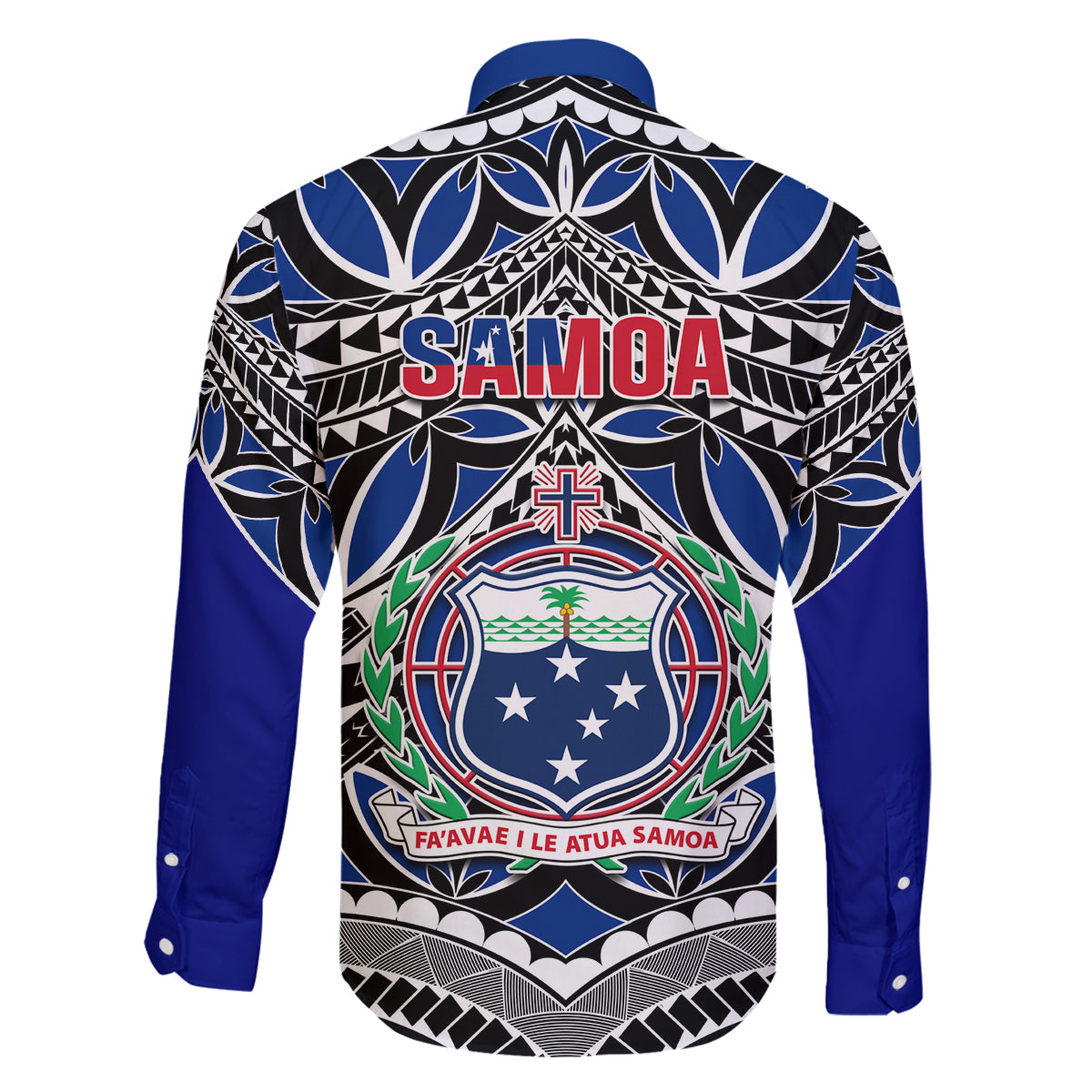 Samoa 685 Family Matching Mermaid Dress and Hawaiian Shirt Samoan Coat Of Arms Simple Style LT14 - Polynesian Pride