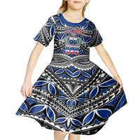 Samoa 685 Kid Short Sleeve Dress Samoan Coat Of Arms Simple Style LT14 - Polynesian Pride
