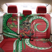 Mele Kalikimaka Hawaii Back Car Seat Cover Mongoose Santa With Ohia Lehua