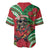 Mele Kalikimaka Hawaii Baseball Jersey Mongoose Santa With Ohia Lehua