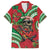 Mele Kalikimaka Hawaii Family Matching Off The Shoulder Long Sleeve Dress and Hawaiian Shirt Mongoose Santa With Ohia Lehua