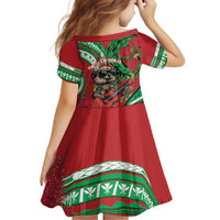 Mele Kalikimaka Hawaii Family Matching Tank Maxi Dress and Hawaiian Shirt Mongoose Santa With Ohia Lehua LT14 - Polynesian Pride