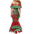 Mele Kalikimaka Hawaii Mermaid Dress Mongoose Santa With Ohia Lehua