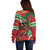 Mele Kalikimaka Hawaii Off Shoulder Sweater Mongoose Santa With Ohia Lehua