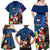 United States And Samoa Family Matching Off Shoulder Maxi Dress and Hawaiian Shirt USA Flag Eagle Mix Samoan Coat Of Arms LT14 - Polynesian Pride