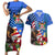 United States And Fiji Couples Matching Short Sleeve Bodycon Dress and Hawaiian Shirt USA Flag Eagle Mix Fijian Coat Of Arms Tapa Pattern LT14 Blue - Polynesian Pride