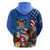 United States And Fiji Hoodie USA Flag Eagle Mix Fijian Coat Of Arms Tapa Pattern LT14 - Polynesian Pride