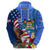 United States And Fiji Hoodie USA Flag Eagle Mix Fijian Coat Of Arms Tapa Pattern LT14 - Polynesian Pride