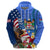 United States And Fiji Hoodie USA Flag Eagle Mix Fijian Coat Of Arms Tapa Pattern LT14 - Polynesian Pride