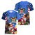 United States And Fiji Women V Neck T Shirt USA Flag Eagle Mix Fijian Coat Of Arms Tapa Pattern LT14 - Polynesian Pride