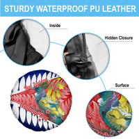 New Zealand Waitangi Day Spare Tire Cover NZ Maori Tui Bird With Kowhai Flowers LT14 - Polynesian Pride