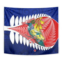 New Zealand Waitangi Day Tapestry NZ Maori Tui Bird With Kowhai Flowers LT14 - Polynesian Pride