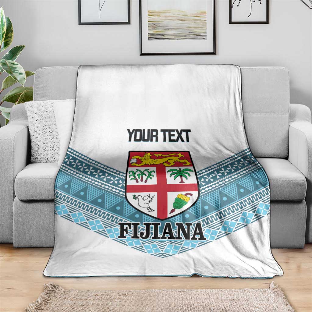 Custom Fiji Tapa Rugby 2025 Blanket Go Champions Fijiana