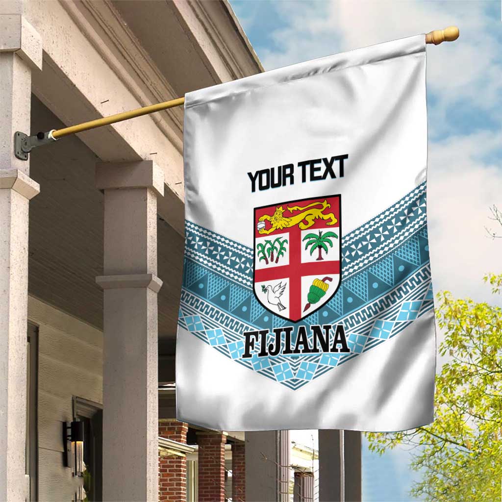 Custom Fiji Tapa Rugby 2025 Garden Flag Go Champions Fijiana