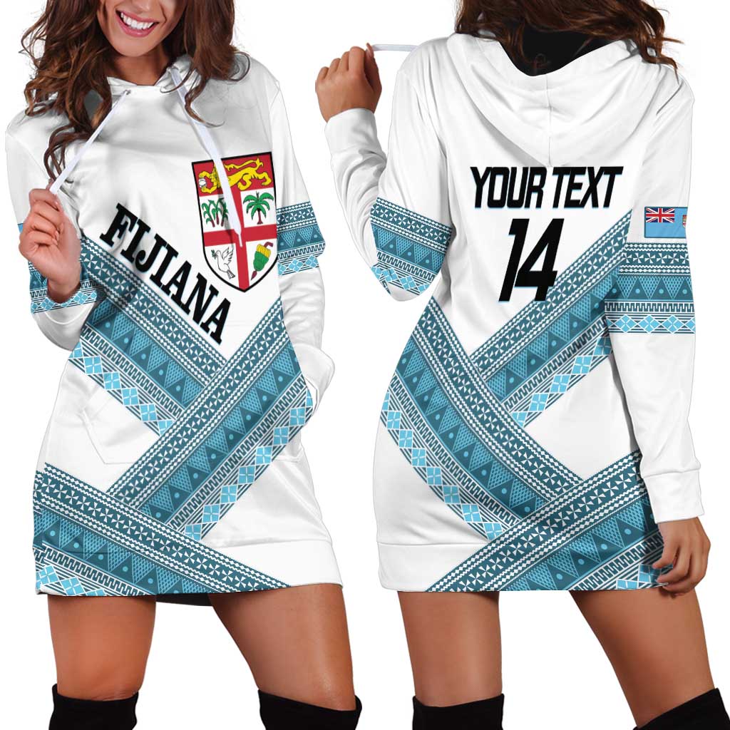 Custom Fiji Tapa Rugby 2025 Hoodie Dress Go Champions Fijiana
