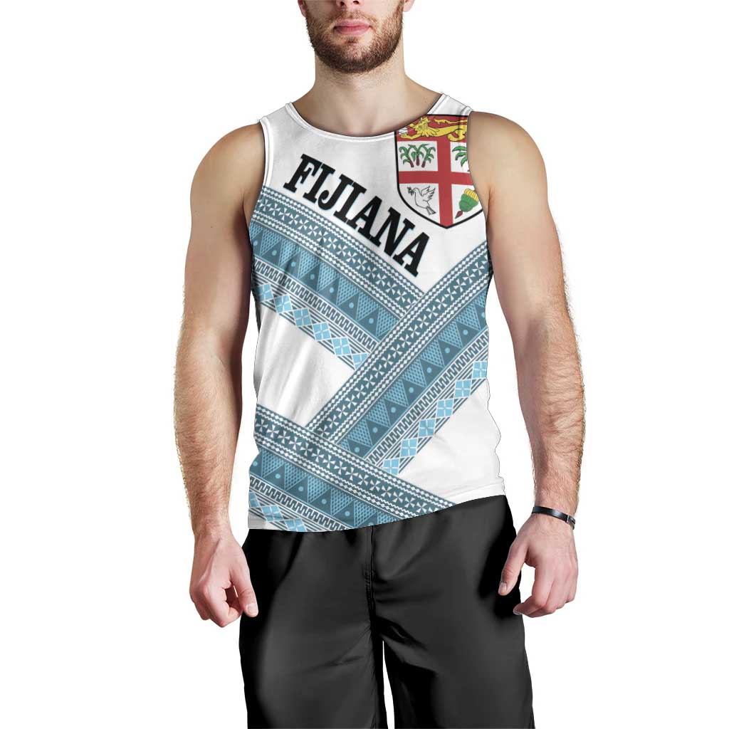 Custom Fiji Tapa Rugby 2025 Men Tank Top Go Champions Fijiana LT14 - Polynesian Pride