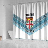 Custom Fiji Tapa Rugby 2025 Shower Curtain Go Champions Fijiana